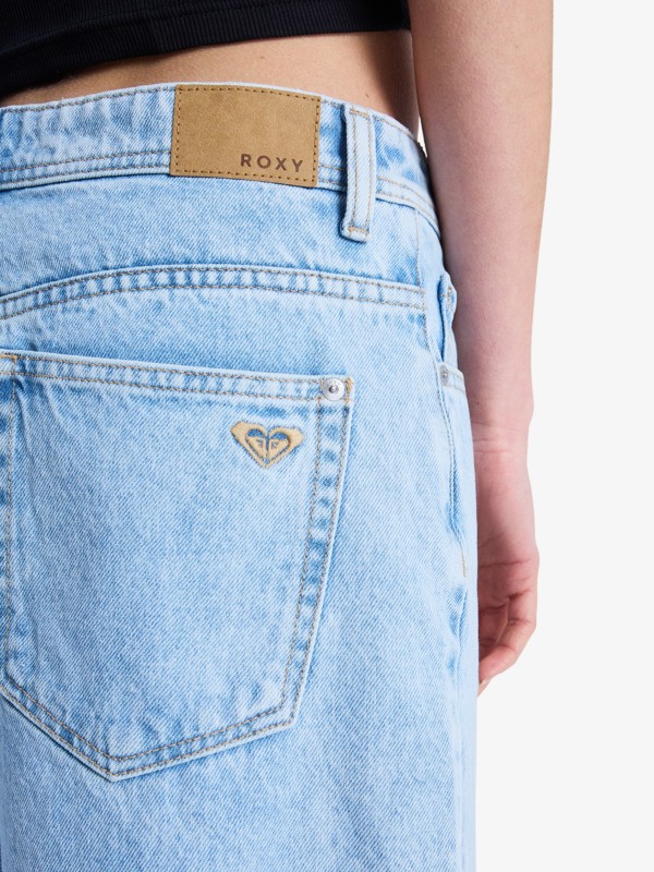 Breakers Mid Sunbleached Bermuda en jean Bleu Femme
