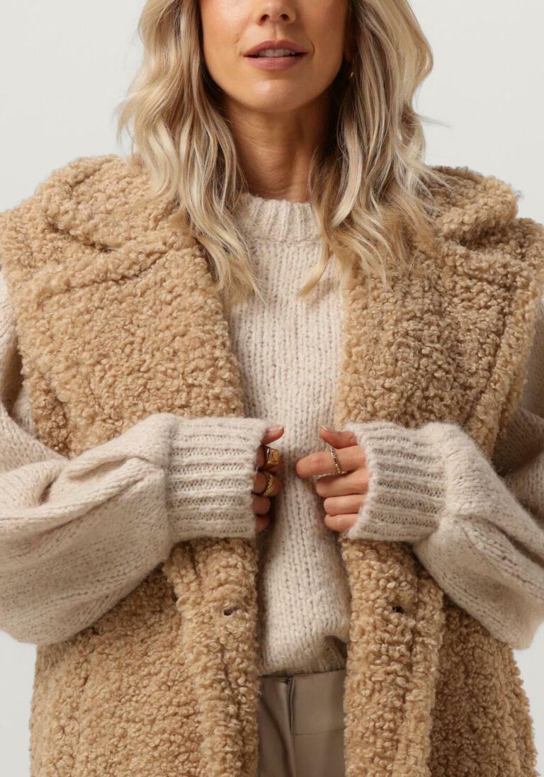 NOTRE-V taupe notre-v gilet teddy gilet