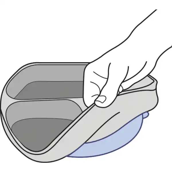 Silikonteller mit Saugnapf grün