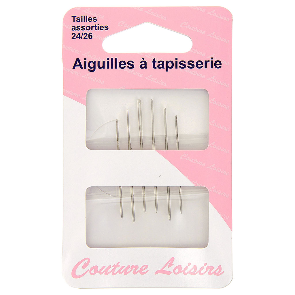 Lot de 6 aiguilles à tapisserie N°24-26