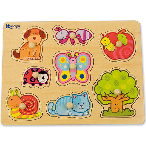 Andreu toys knoppuzzel tuin - 8st