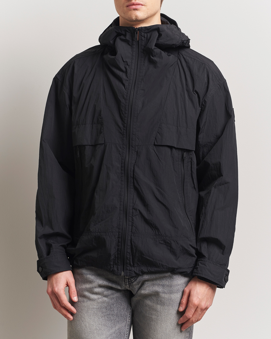 BOSS ORANGE Obosco Nylon Hooded Jacket Black