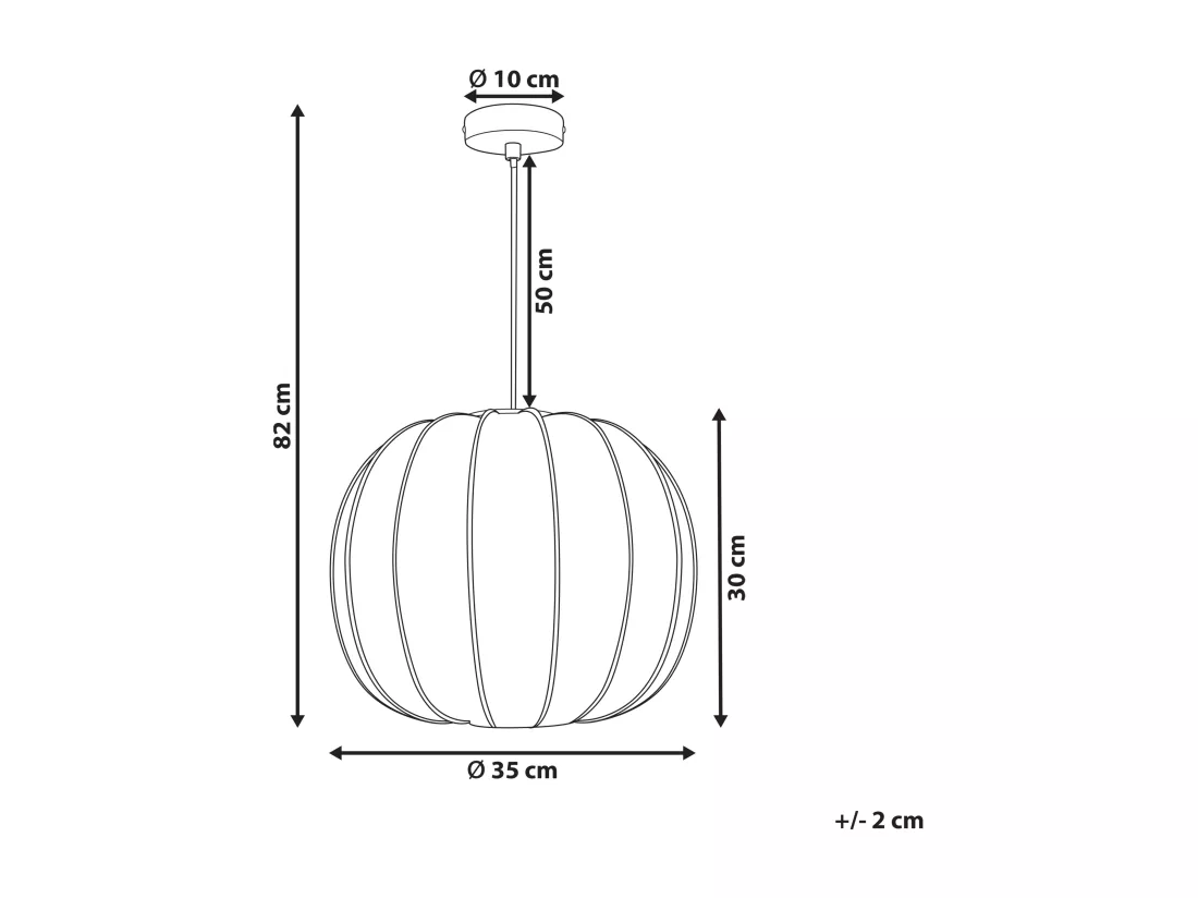 Lampe suspension MARIETA Noir