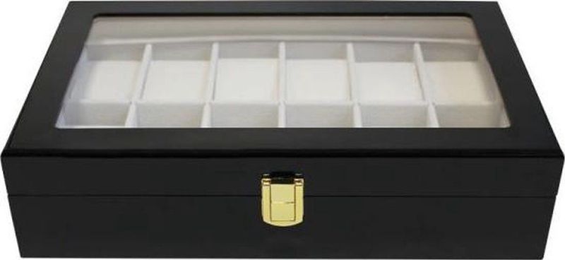 Luxe - Horlogebox - Zwart - Voor 12 Horloges