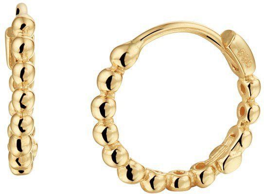 klapoorringen bolletjes 14K geelgoud 4023341