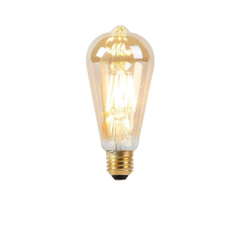 E27 LED lamp ST64 dim to warm goud 8W 806 lm 2000-2700K