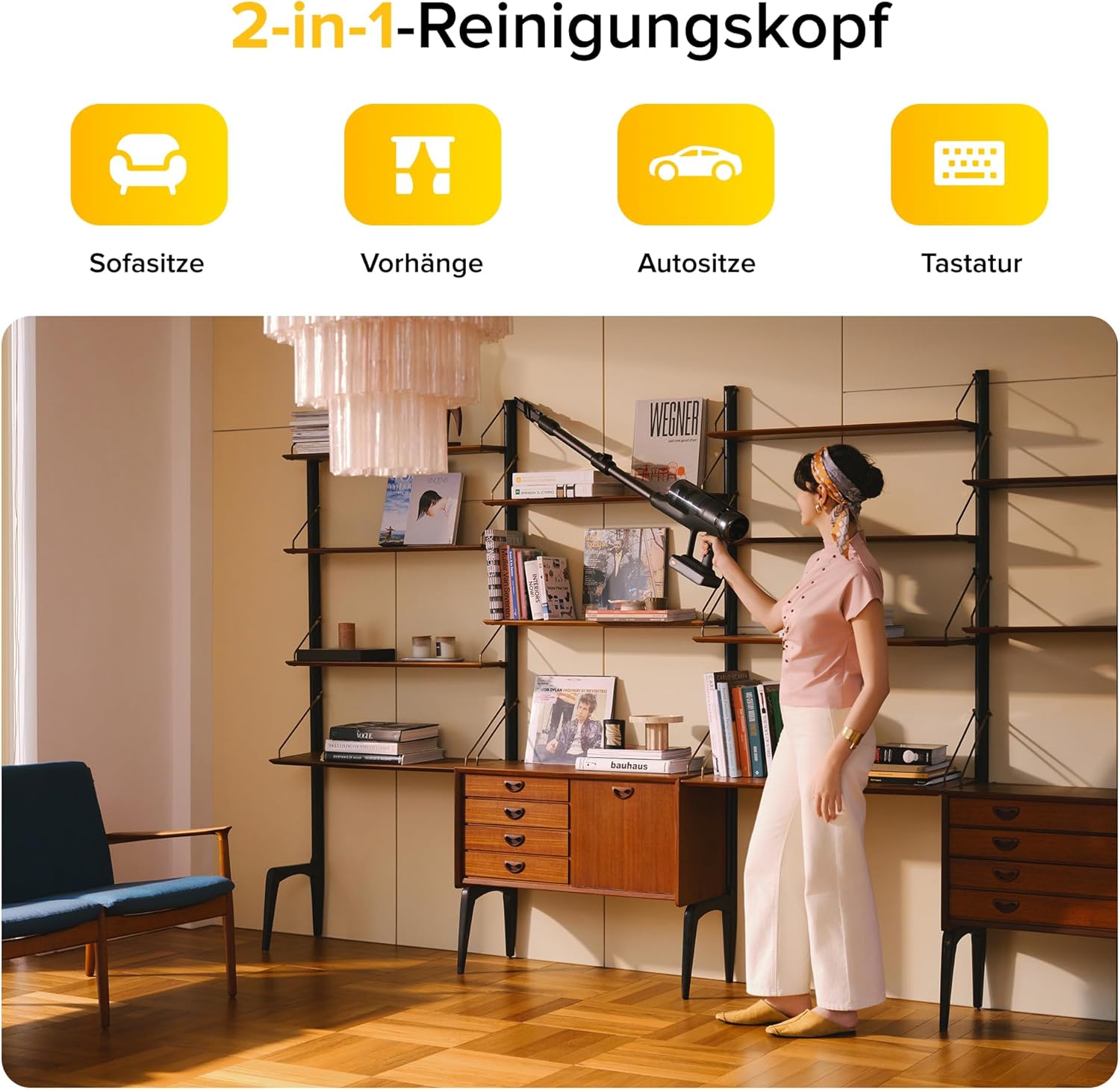 roborock H60 Ultra kabelloser Staubsauger, 210AW Saugleistung, 90 Min Laufzeit, 90° Flexibler Saugrohr, LED-Stauberkennung, Anti-Verhedderungsbürste für Teppiche, Hartböden & Tierhaare