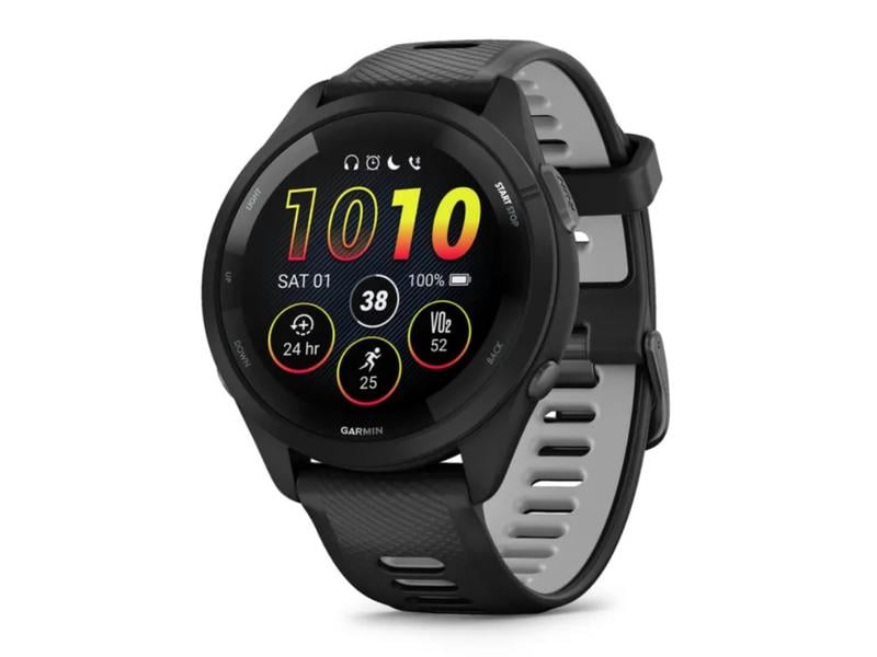 GARMIN Sportuhr Forerunner 265 Music Schwarz Smarte Laufuhr