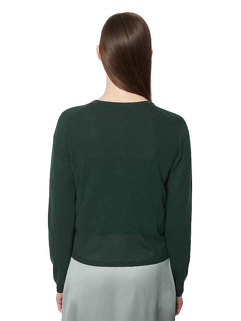 MARC O'POLO Strickjacke dunkelgrün