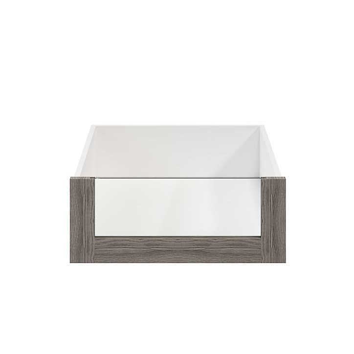 Tiroir intérieur avec façade verre effet chêne grisé GoodHome Atomia H. 17 x L. 46,4 x P. 50 cm