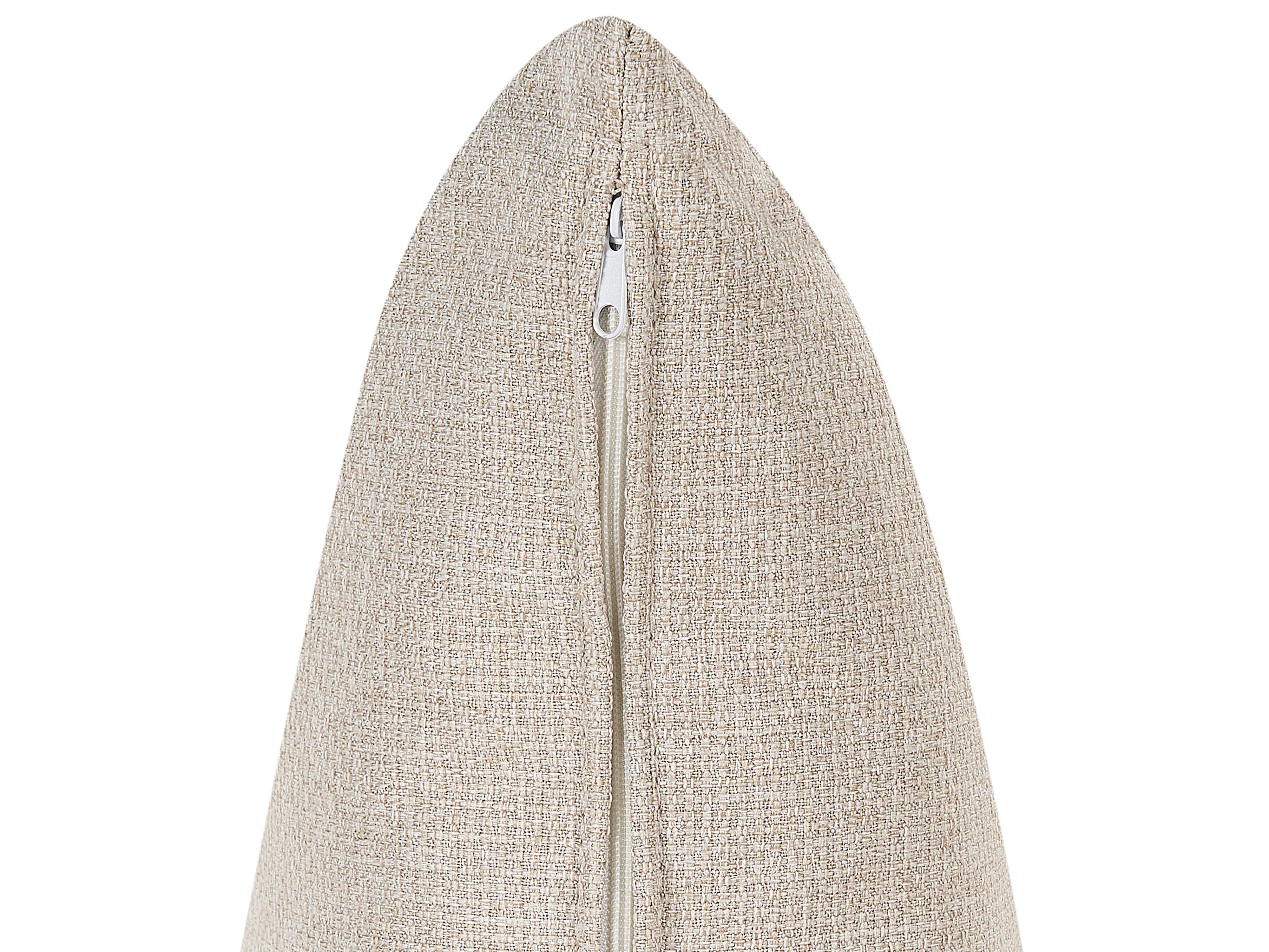Rechtszijdige chaise longue MERI Kunstlinnen Beige met opbergruimte