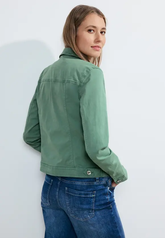 Color Jeansjacke - dusty salvia green
