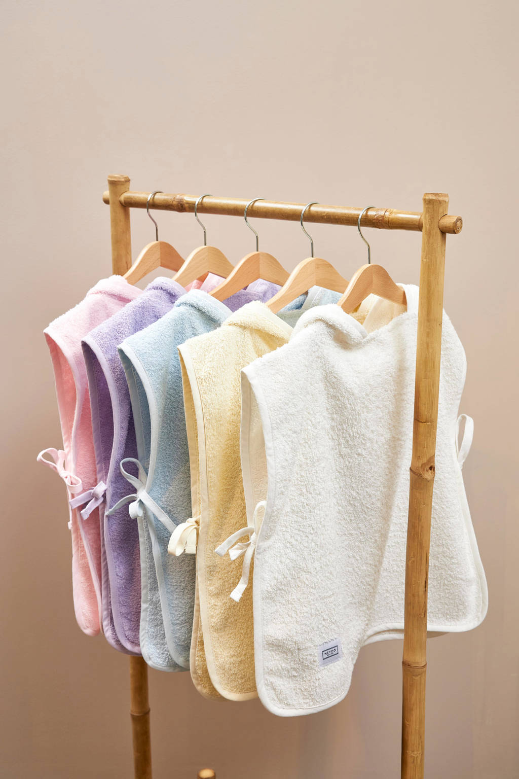badponcho 1-3 jaar Basic badstof offwhite