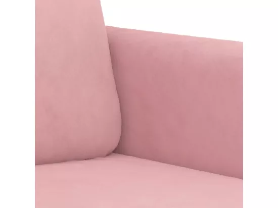 Canapé à 2 places Rose 120 cm Velours