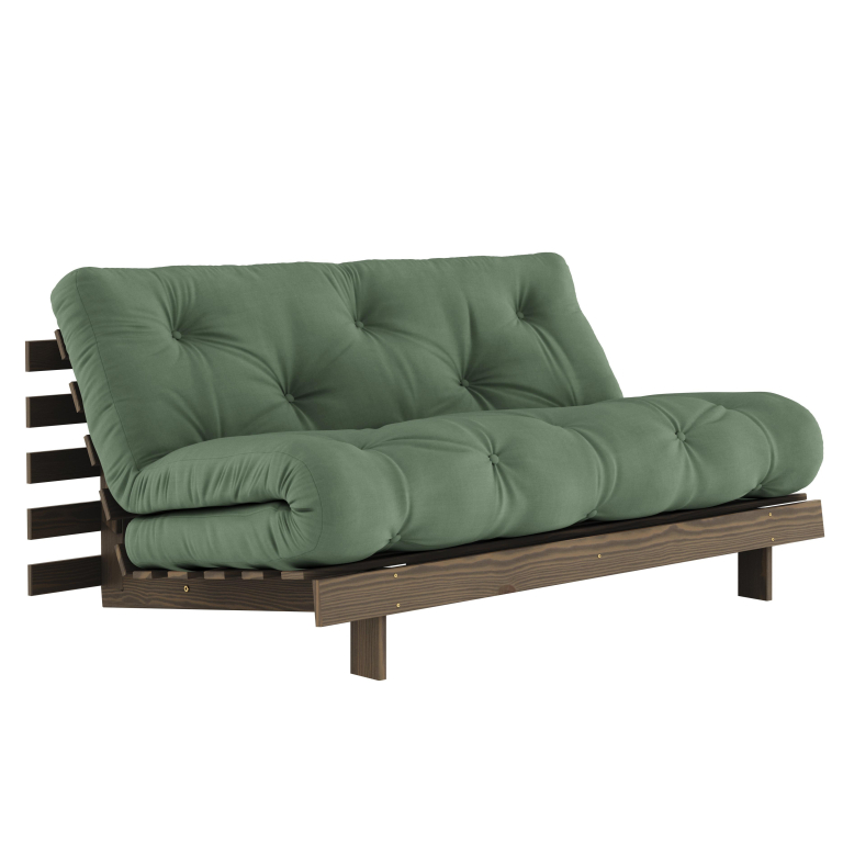 Karup Design Roots slaapbank 160 bruin, Olive Green