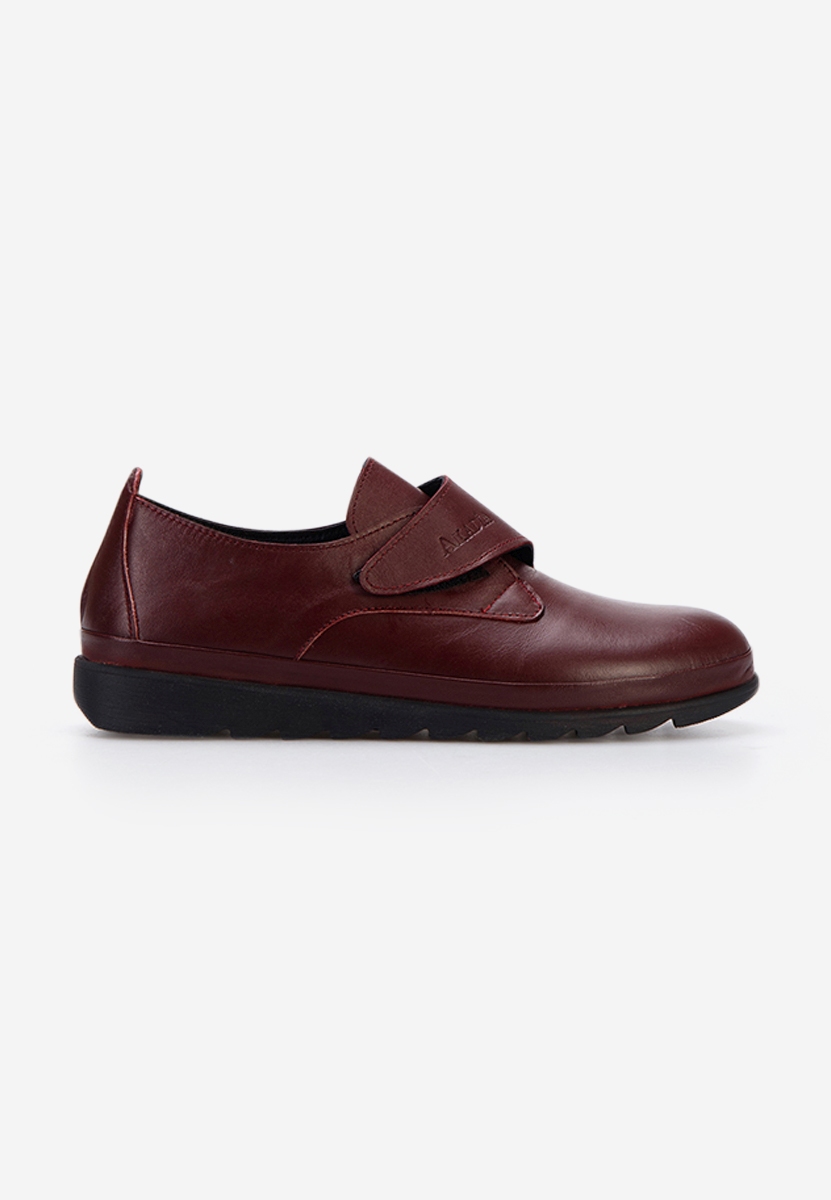 Mocassins en cuir naturel rouges Asti