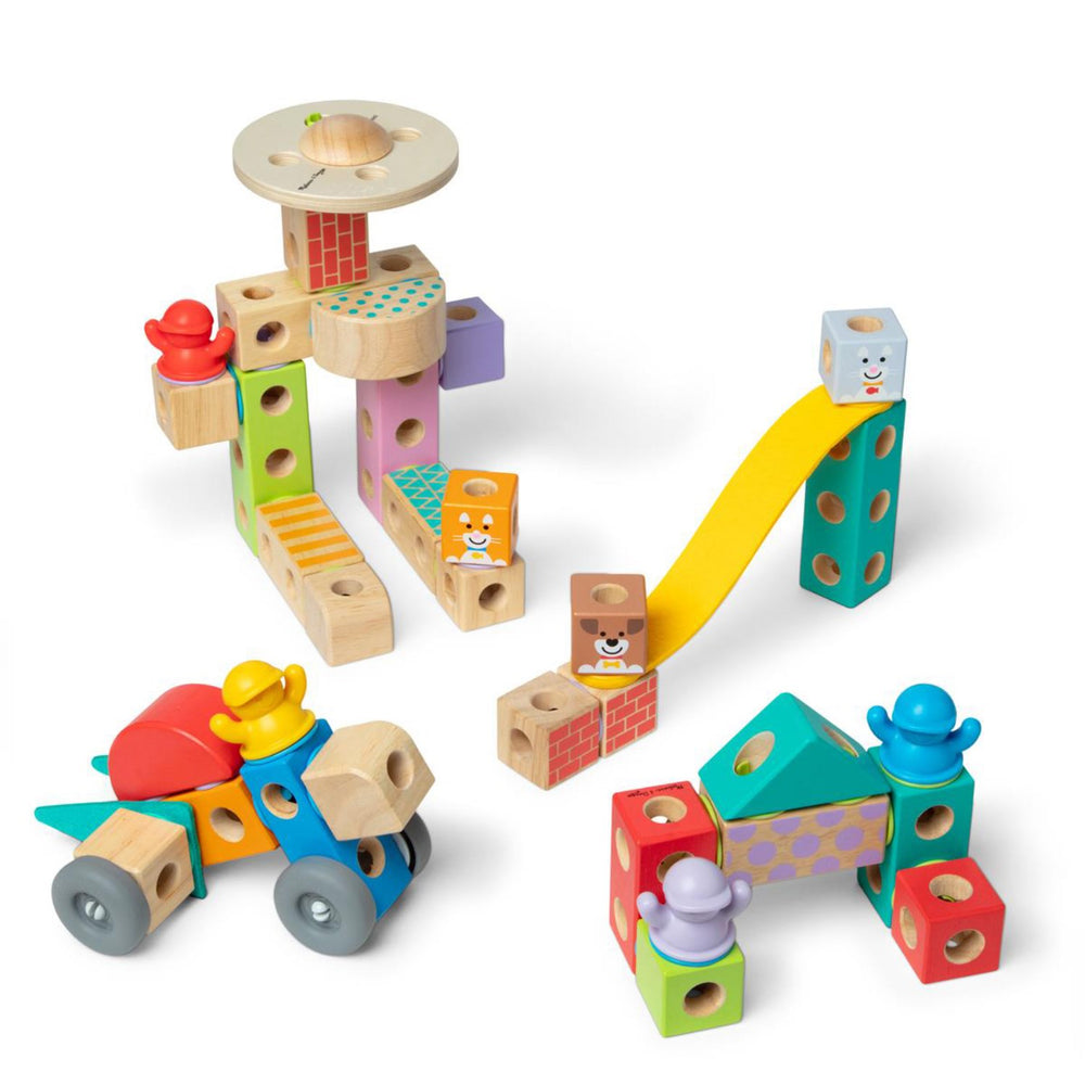 Køb Melissa & Doug Multifarvet Blockables Playset Town 73Pcs