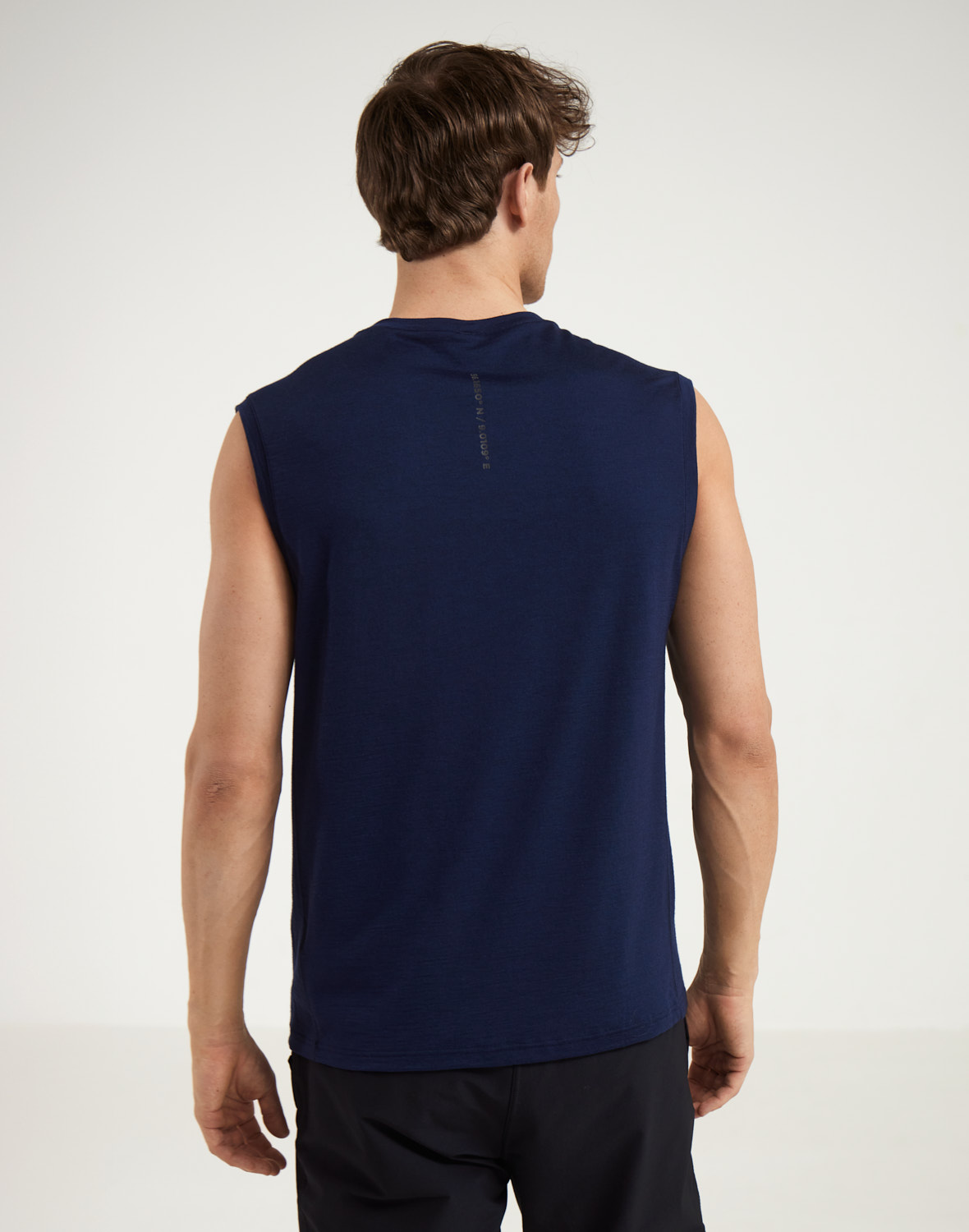 Tanktop in merinowol voor heren in Zwart