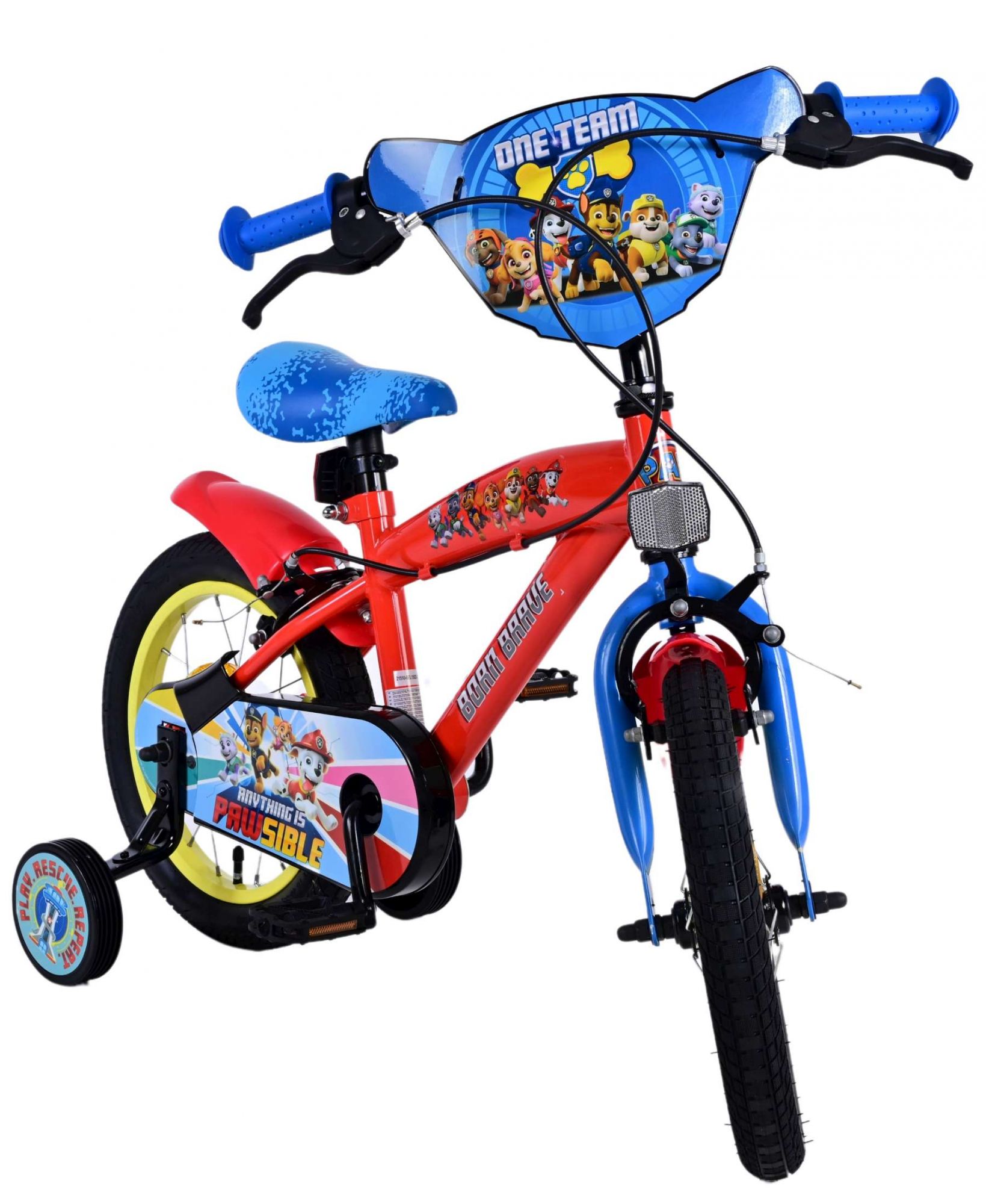 Kinderfahrrad Paw Patrol für Jungen 14 Zoll Kinderrad in Blau