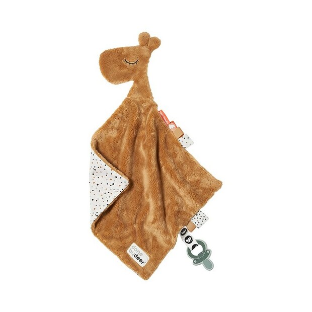 Doudou plat attache-sucette RAFFI Moutarde - DONE BY DEER
