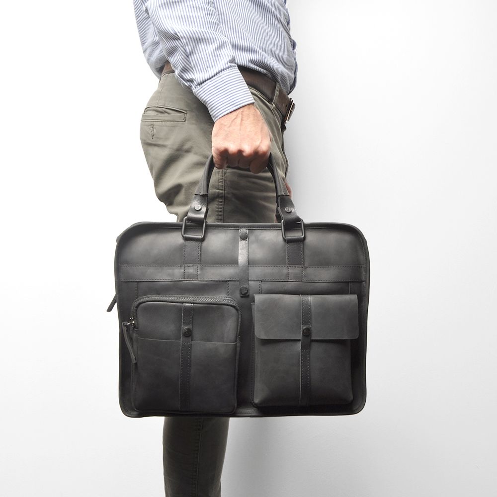 Berba Barbarossa Businesstas Dubbelvaks 15,6 inch Black