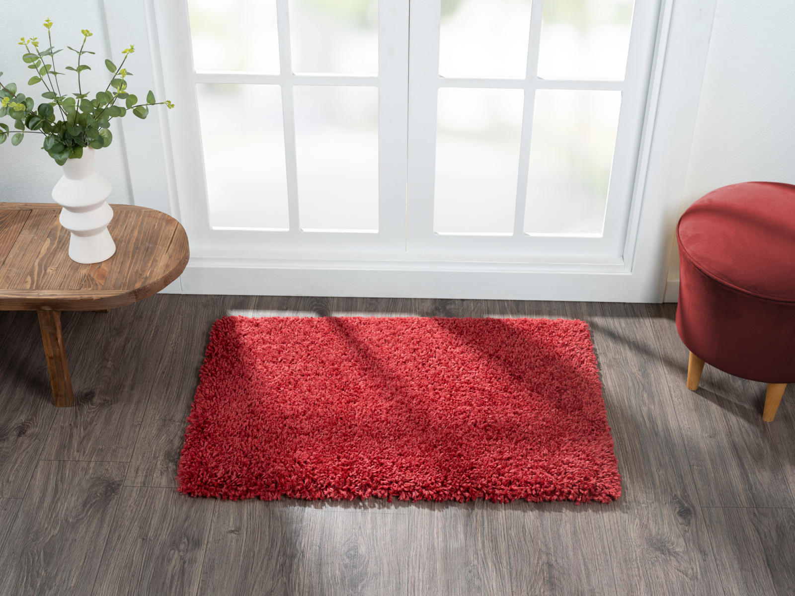 Teppich MY SHAGGY - weinrot - 60x90 cm