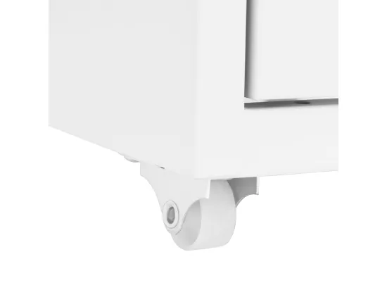 Classeur mobile Blanc 28x41x109 cm Métal