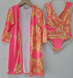 Kimono & swimsuit - pink
