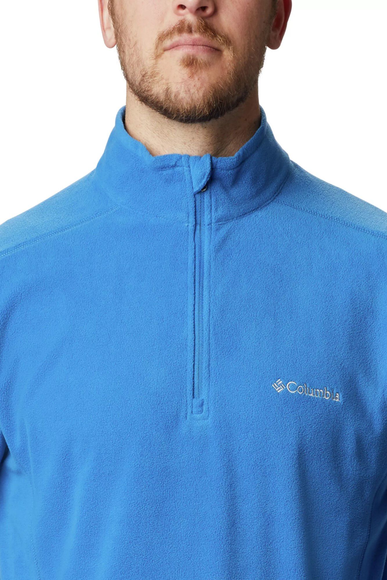 Jaqueta masculina Columbia Klamath Range™ II com meio zíper e forro - Azul Médio