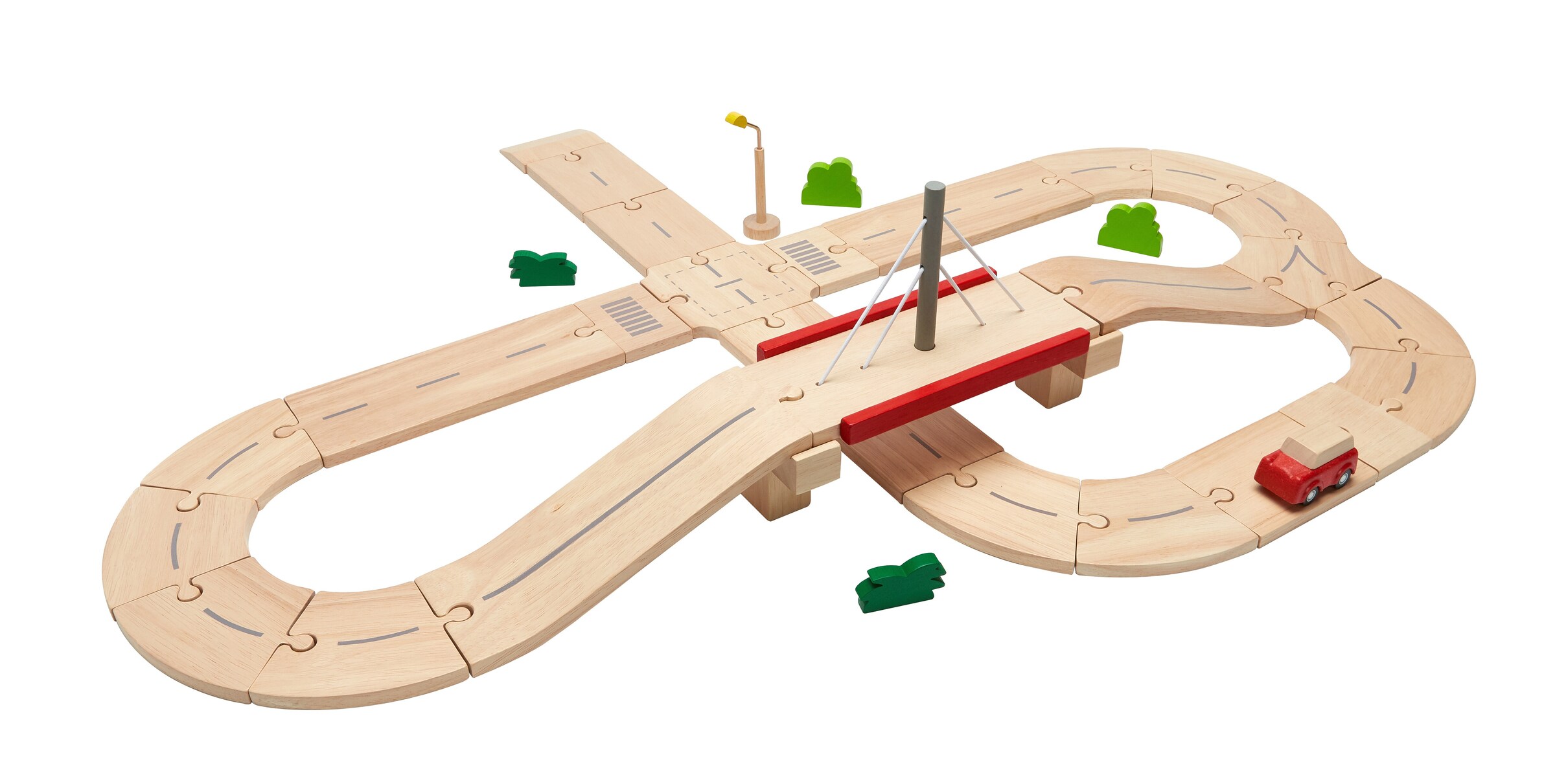 PlanToys Straßensystem Holz