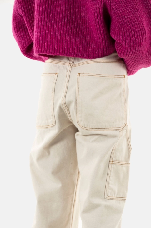 pantalons toile teddy smith charp 219 middle white