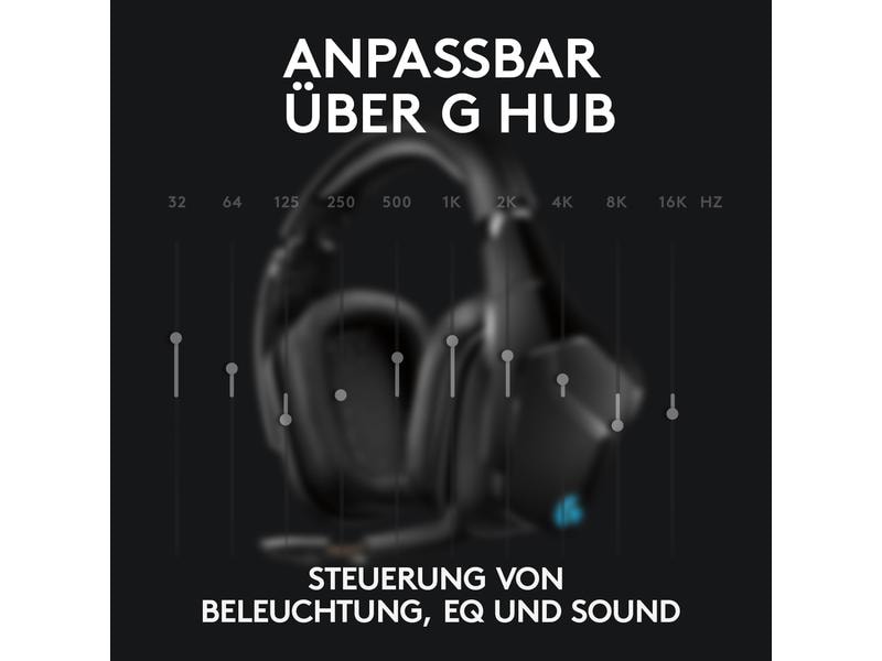 Logitech Headset G935 7.1 Surround Wireless Schwarz Kabelloses Gaming Headset mit 7.1 Surround Sound und RGB Beleuchtung
