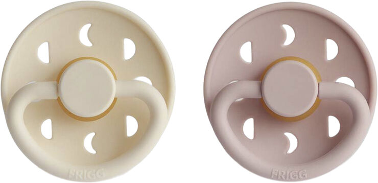 Frigg FRIGG Moon Phase runde sutter i latex 2-pak str. 2 - Blush/Cream Blush/cream