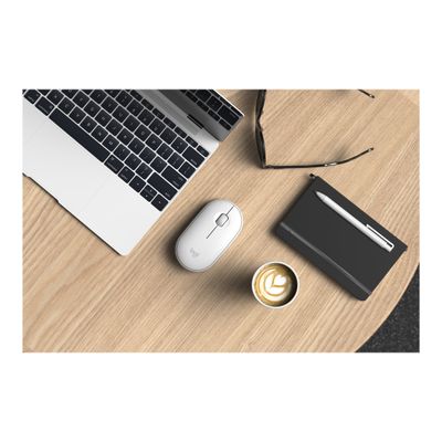 Logitech Pebble M350 - souris sans fil silencieuse - blanc cassé