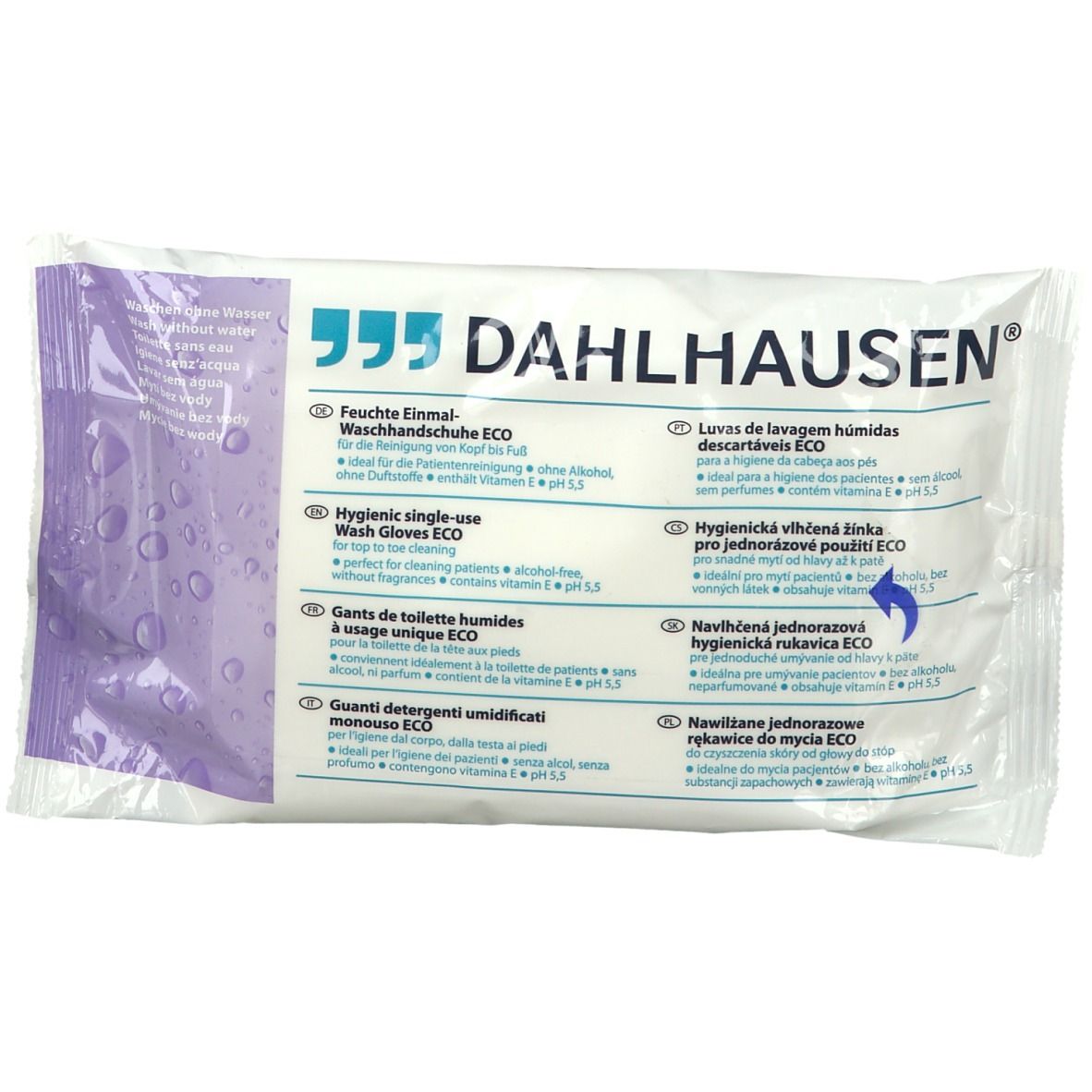 Einmal-Waschhandschuhe ECO feucht
