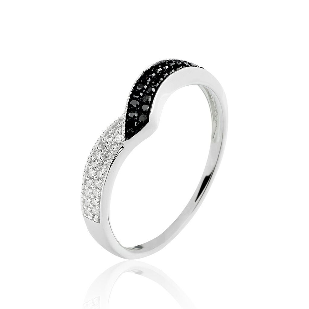 Bague Aile De Mouette Or Blanc Diamant