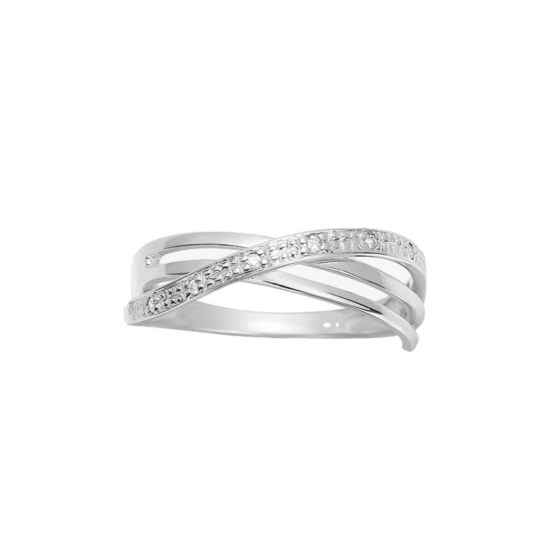 Bague Femme - Or 18 Carats - Diamant 0,04 Carats
