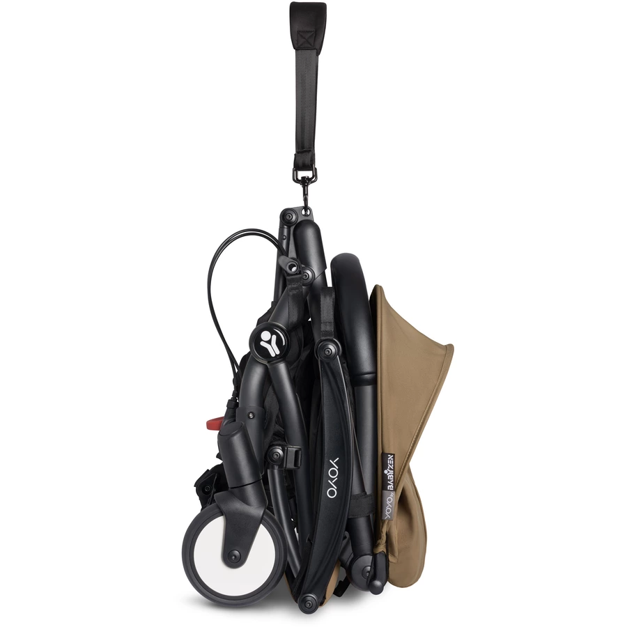 BABYZEN Kinderwagen YOYO 6+ connect Black mit Textilset Toffee