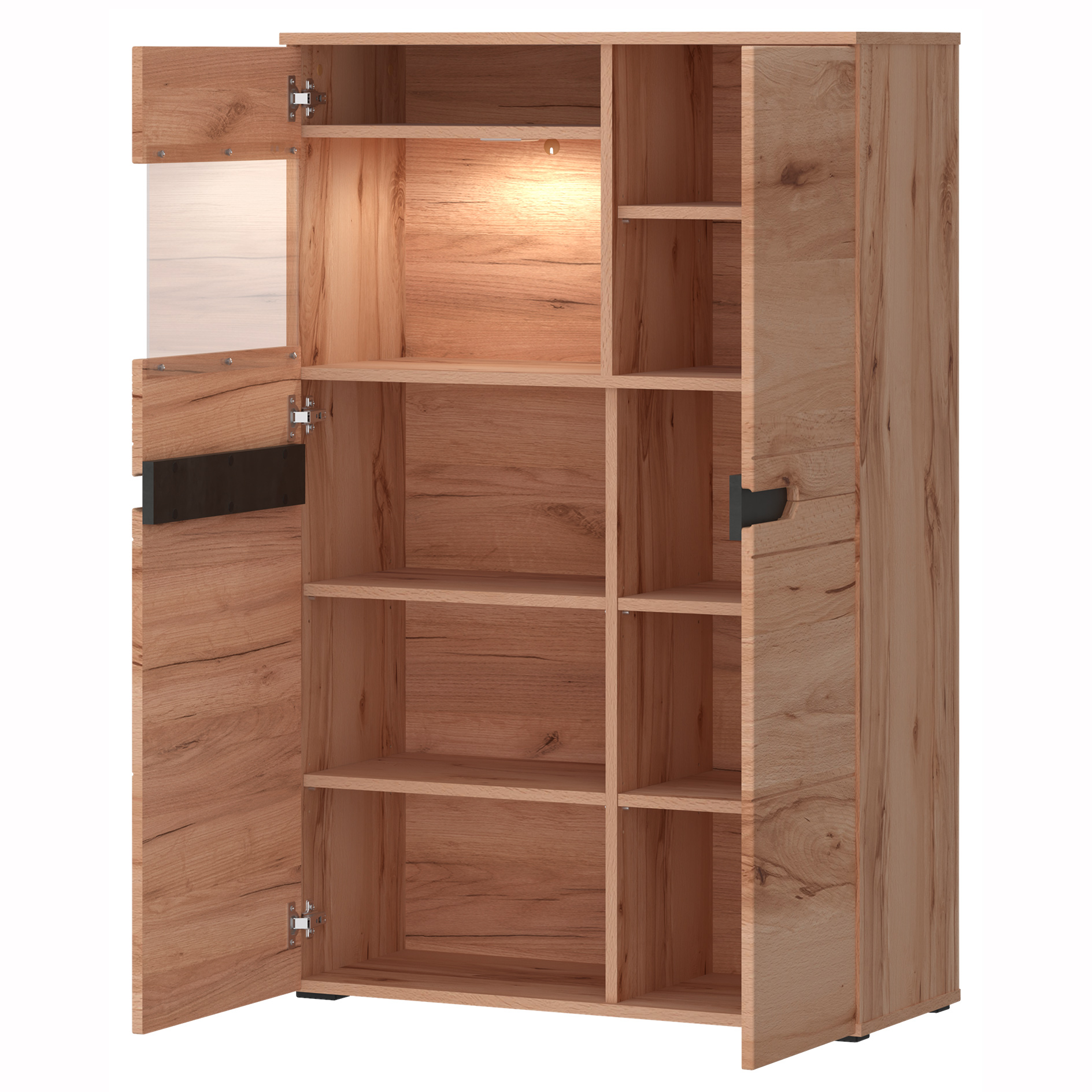Highboardvitrine - Crenata Buche - 129 cm