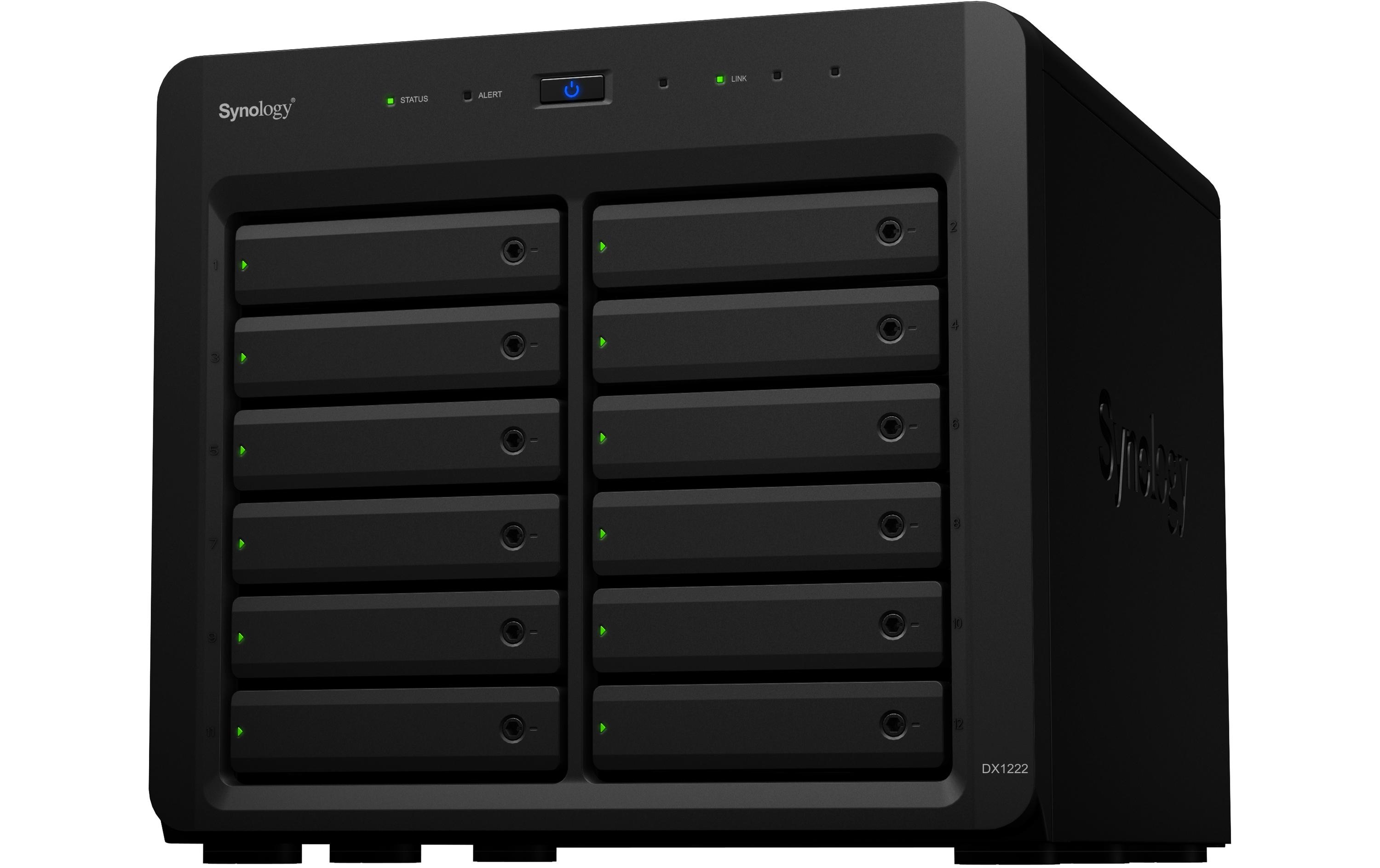 NAS-Erweiterungsgehäuse DX1222<br>NAS Expansionseinheit mit 12 Laufwerkschächten