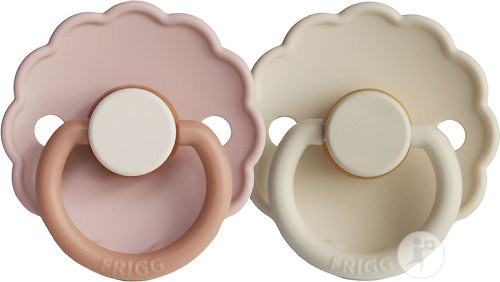 Frigg Daisy Duo Sucettes +6 Mois Latex Taille 2 Biscuit Et Cream 2 Pièces