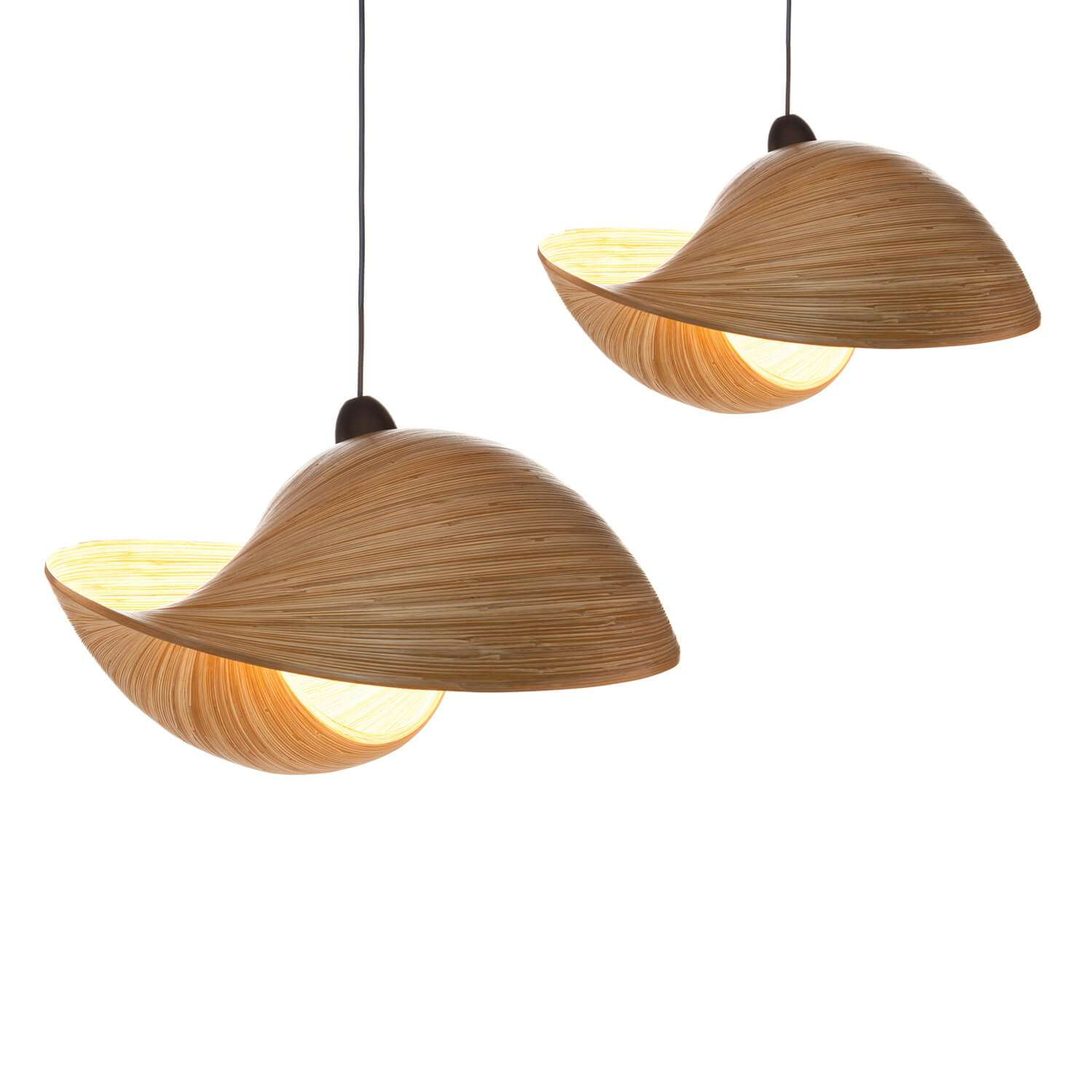 Hanglamp Shell bamboo 60 cm