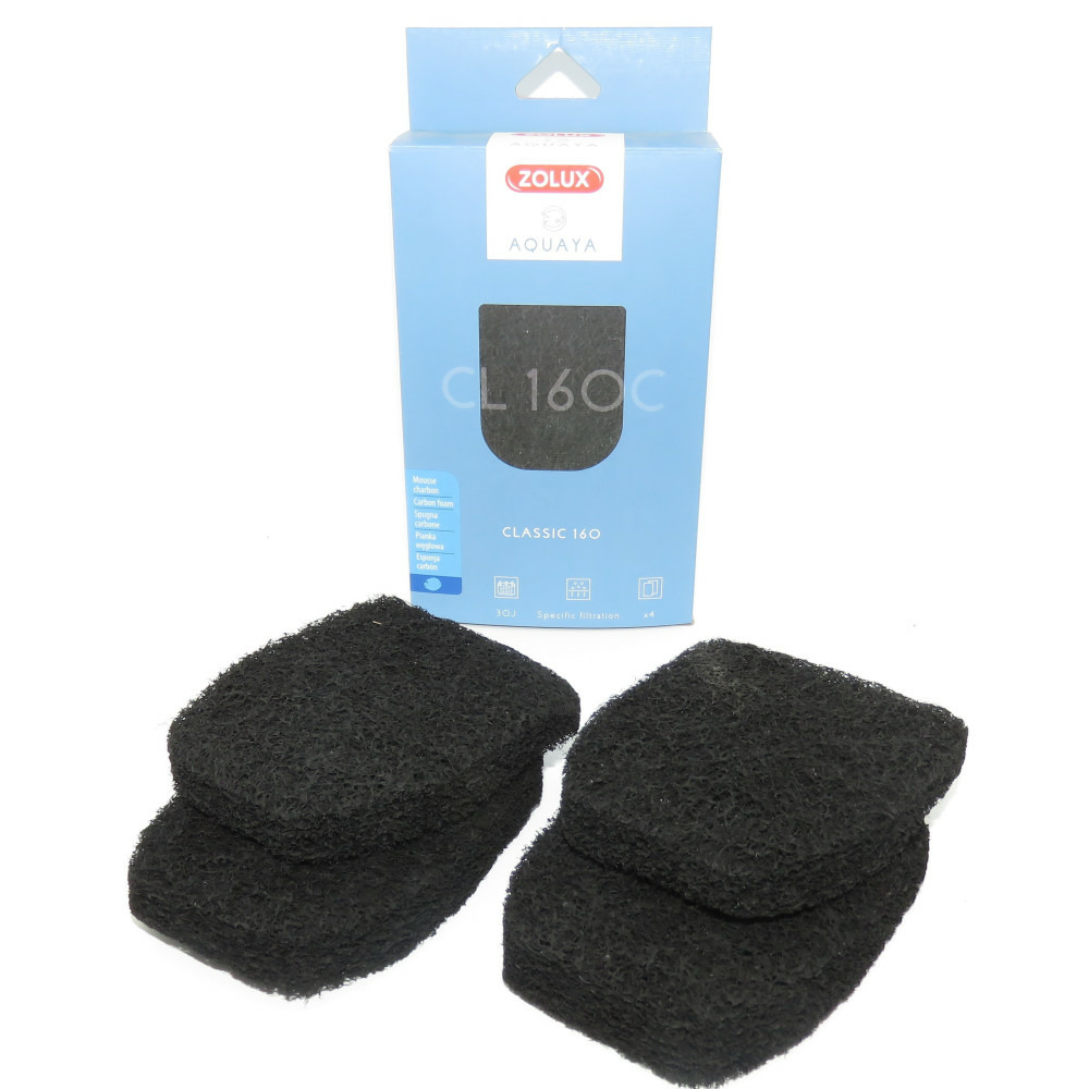 Mousse charbon cl 160 c pour pompe classic 160 pour aquarium