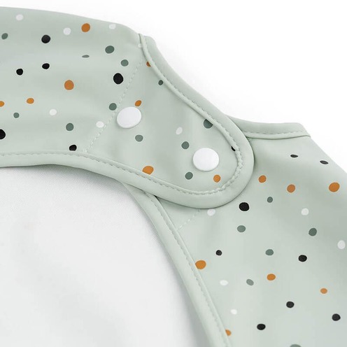 Bavoir manches avec poche 6-18 mois Happy dots Vert - DONE BY DEER