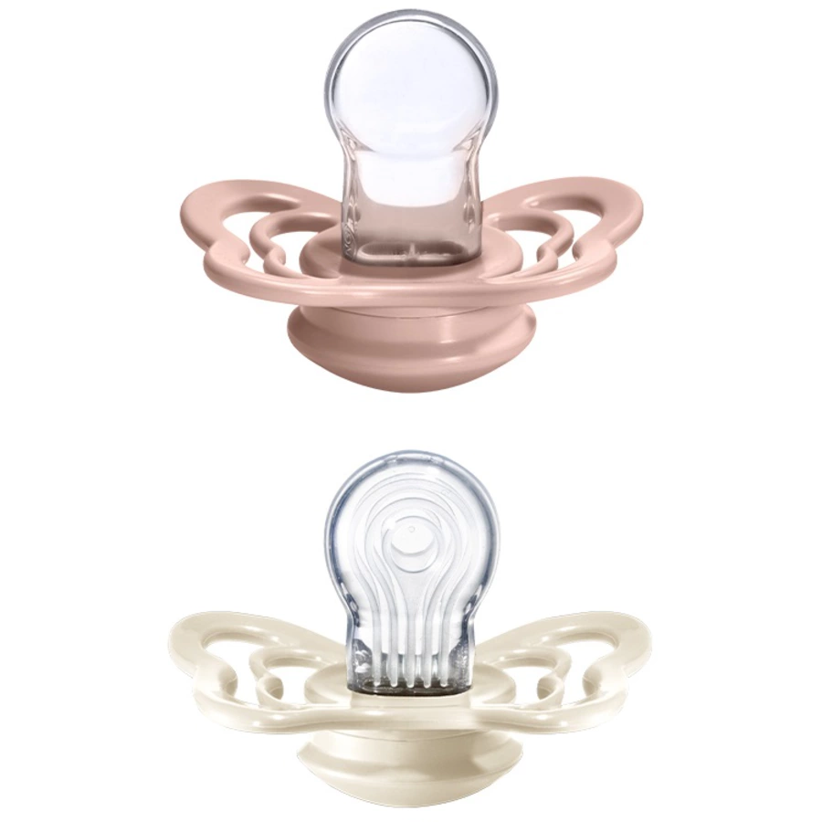 BIBS® Schnuller Couture Ivory  Blush Silikon 6-36 Monate, 2 Stk.