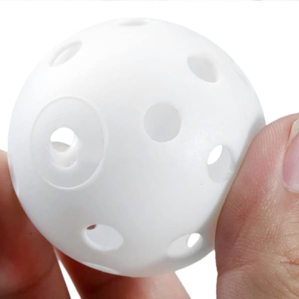 INF Treningsgolfballer med hull 10-pakning Hvit