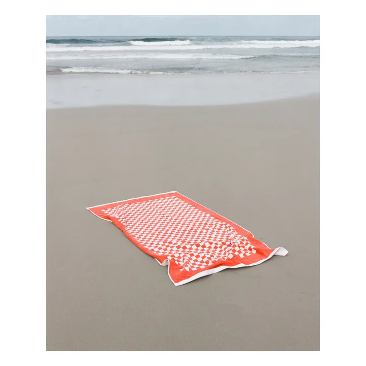 Baina Serviette de plage Roman | Rouge