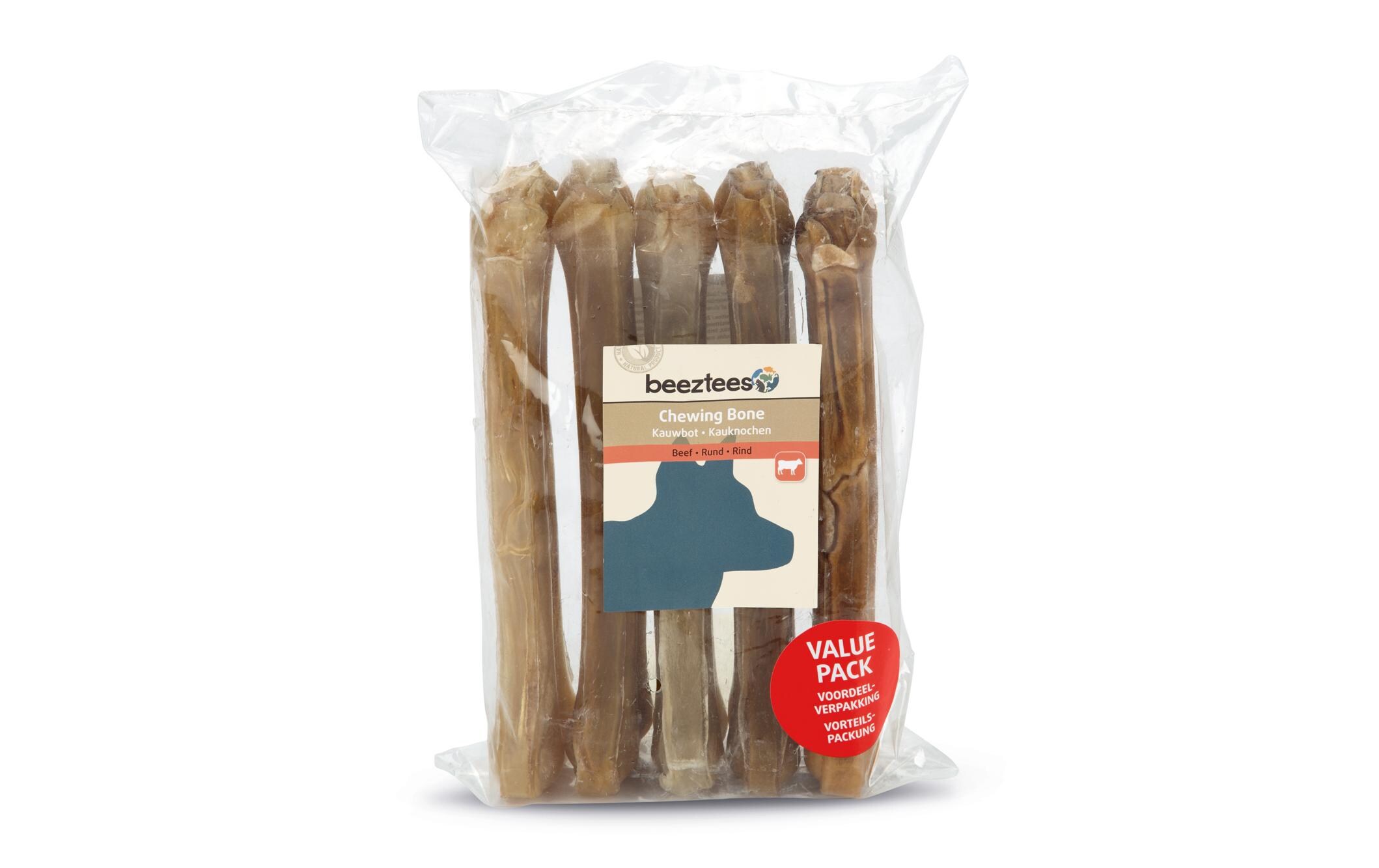 Kauknochen Rinderhaut, 21 cm, 5 Stk.Kauspass für Hunde