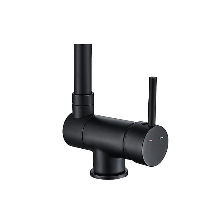 Mitigeur de cuisine rabattable noir mat GoodHome Deltana