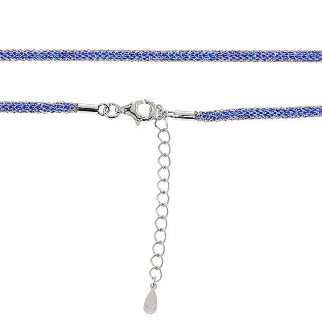 Mesh-Collier & Gleiter, Muschelkernperle, Zirkonia, ca. 48 cm